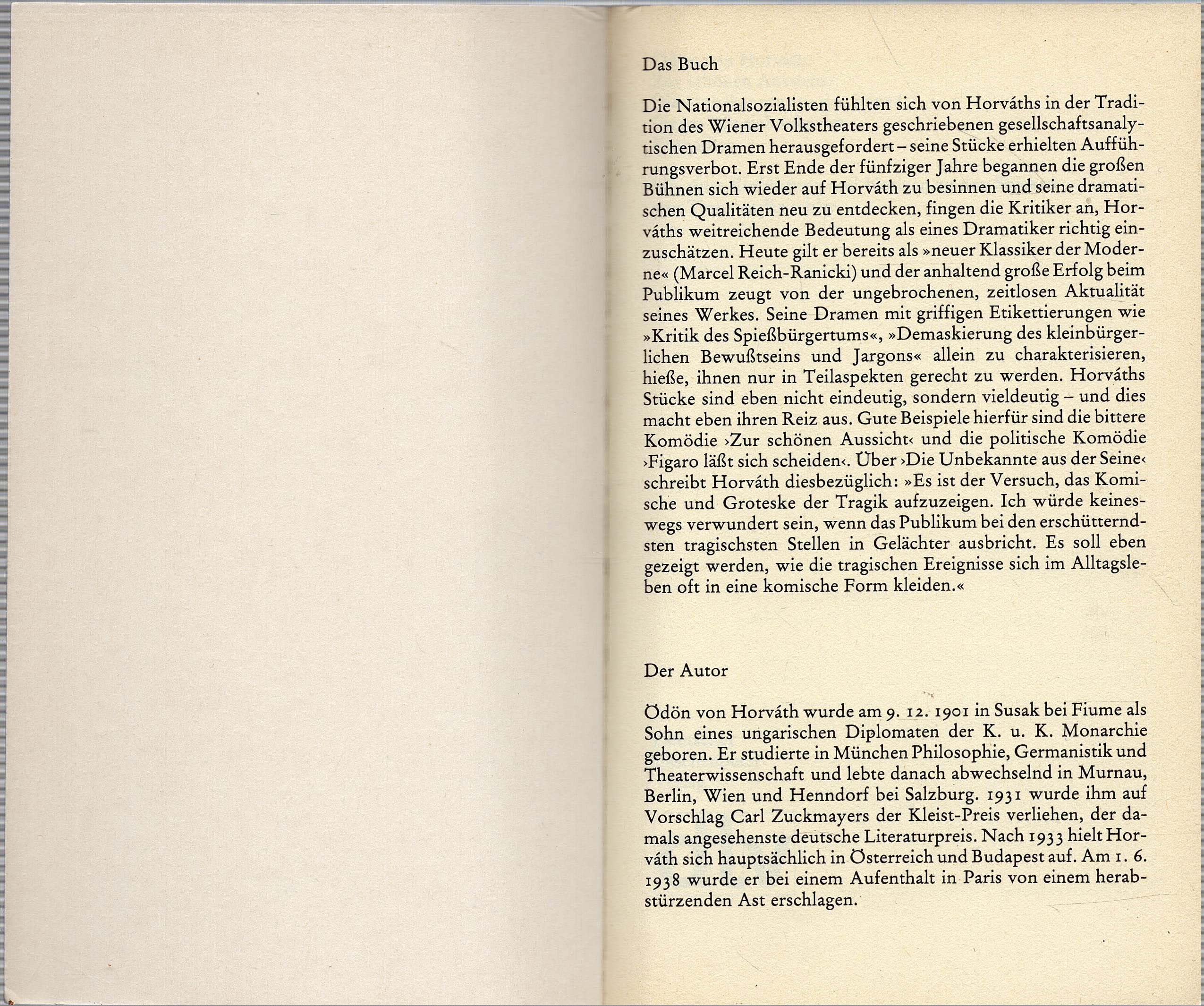 Zur schönen Aussicht / Die Unbekannte aus der Seine / Figaro läßt sich scheiden. Komödien Books