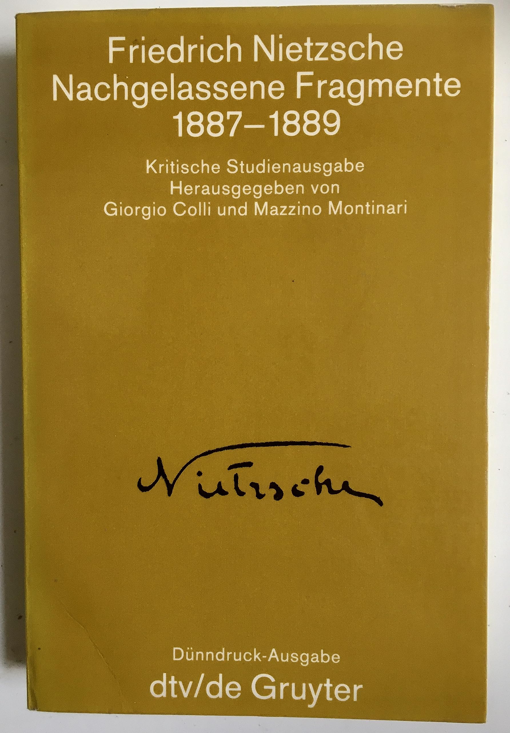 NACHGELASSENE FRAGMENTE 1887-89 1887 - 1889: Kritische Studienausgabe – Herausgegeben von Giorgio Colli und Mazzino Montinari (Sämtliche Werke in Einzelbänden. Kritische Studienausgabe) Books