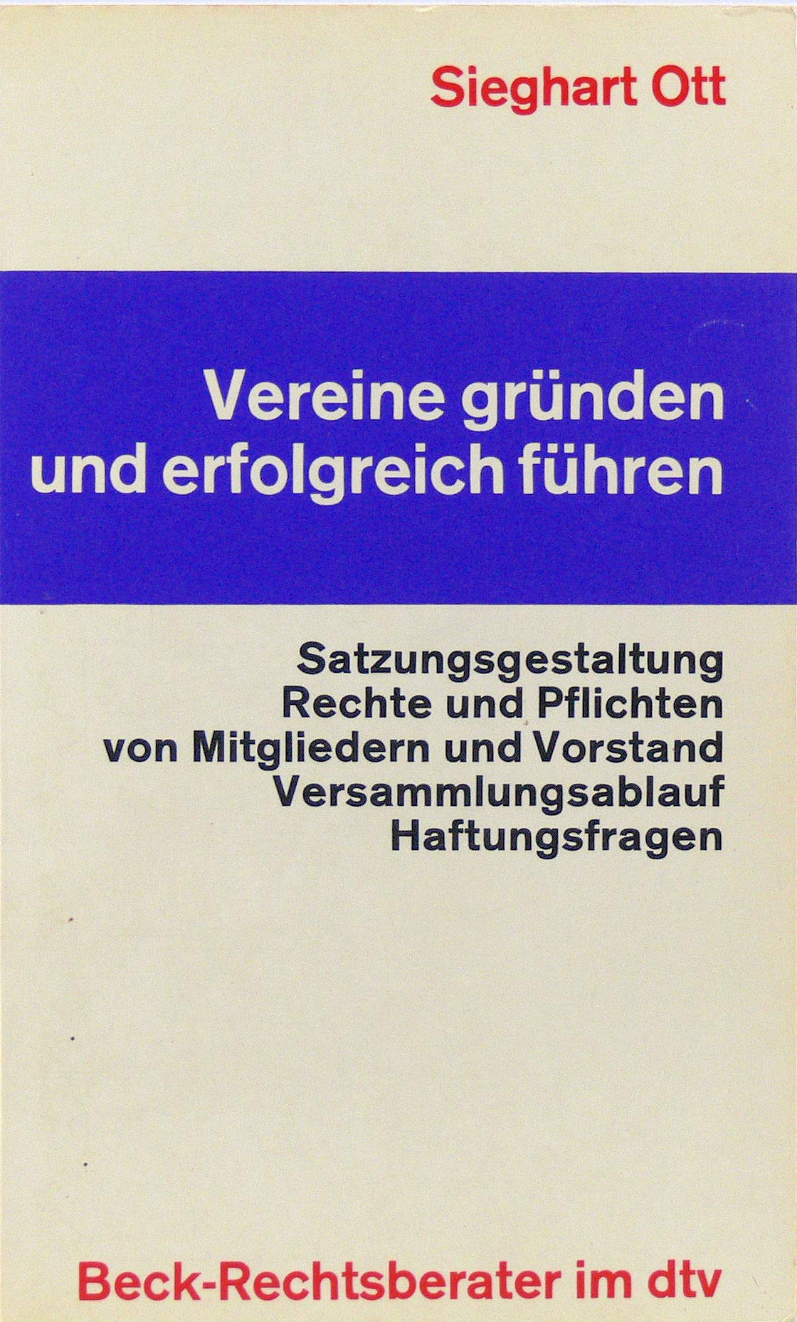 Vereine gründen und erfolgreich führen Legal advice