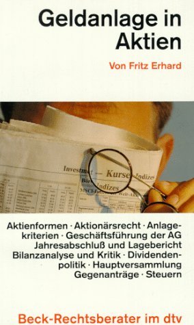 Geldanlage in Aktien (dtv Beck Rechtsberater) Business, Finance & Career