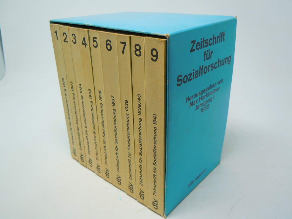 Zeitschrift für Sozialforschung. Jahrgang 1 bis 9 von 1932 bis 1942 Books