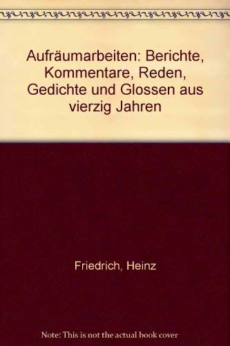 Aufräumarbeiten: Berichte, Kommentare, Gedichte und Glossen aus vierzig Jahren (dtv Literatur) Books