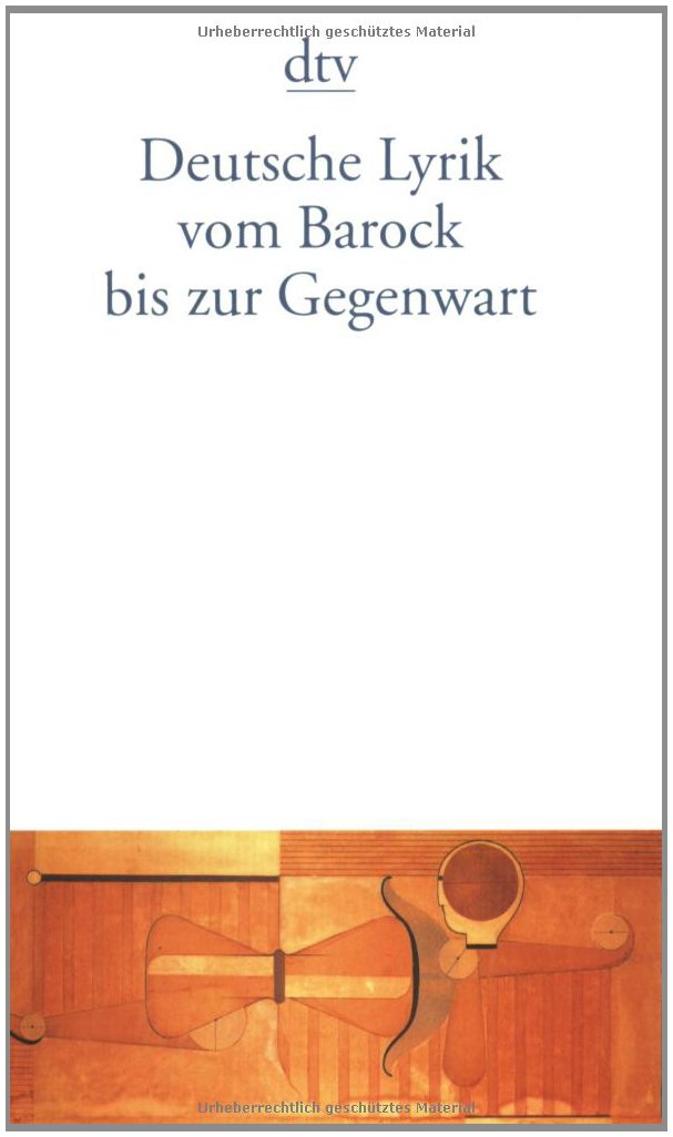 Deutsche Lyrik vom Barock bis zur Gegenwart (dtv Literatur) Contemporary literature