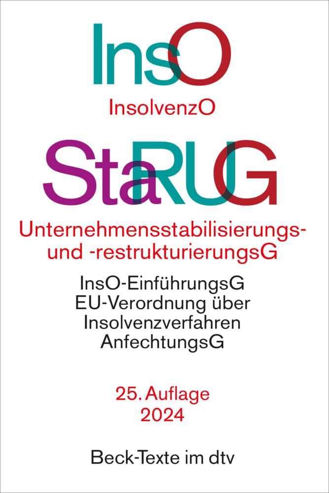 Insolvenzordnung / Unternehmensstabilisierungs- und -restrukturierungsgesetz Books