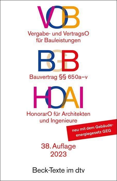 VOB / BGB  / HOAI Law Books