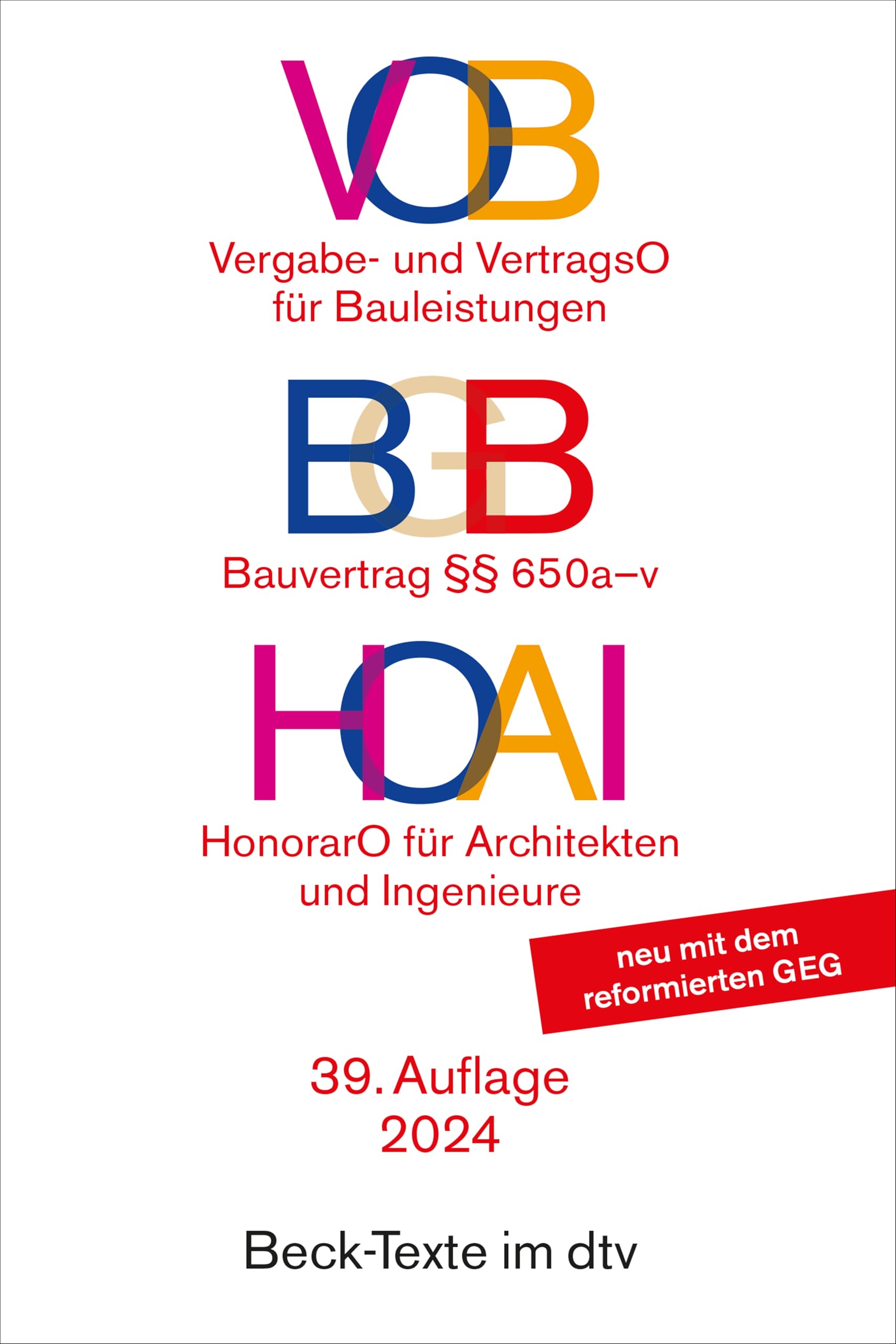 VOB / BGB  / HOAI Law Books