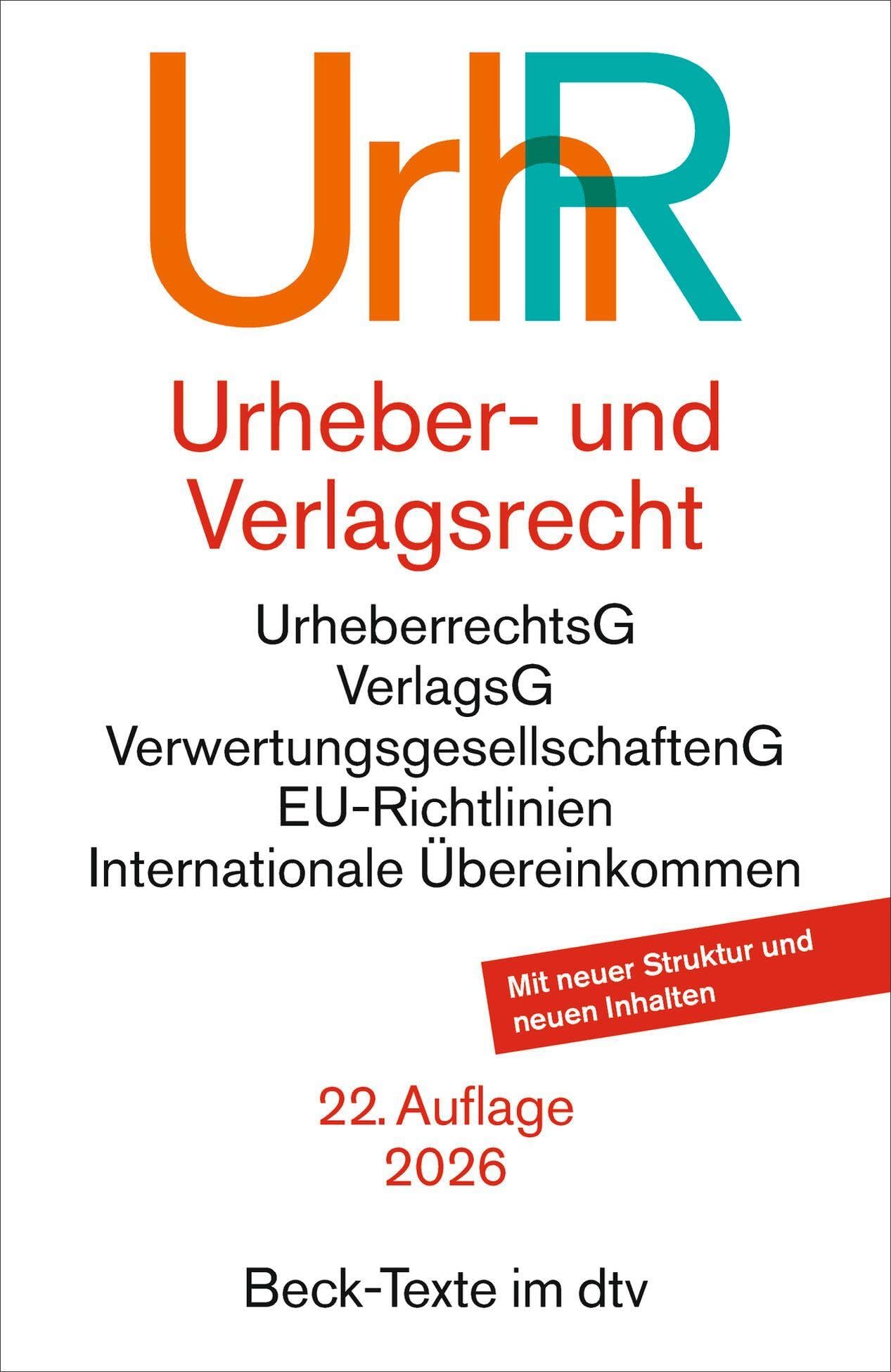 Urheber- und Verlagsrecht. UrhR Law