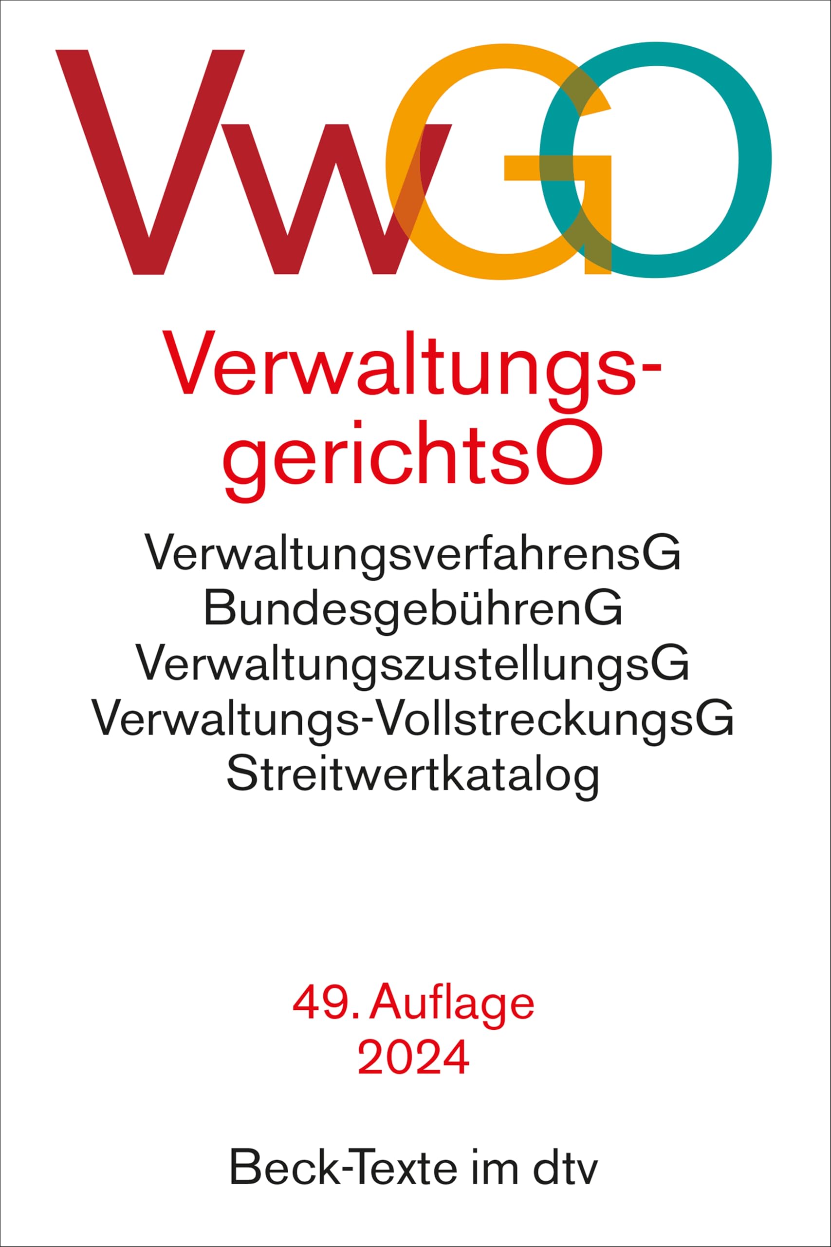 Verwaltungsgerichtsordnung, Verwaltungsverfahrensgesetz. VwGO book
