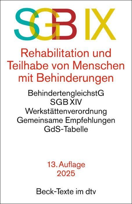 SGB IX Rehabilitation und Teilhabe von Menschen mit Behinderungen Law