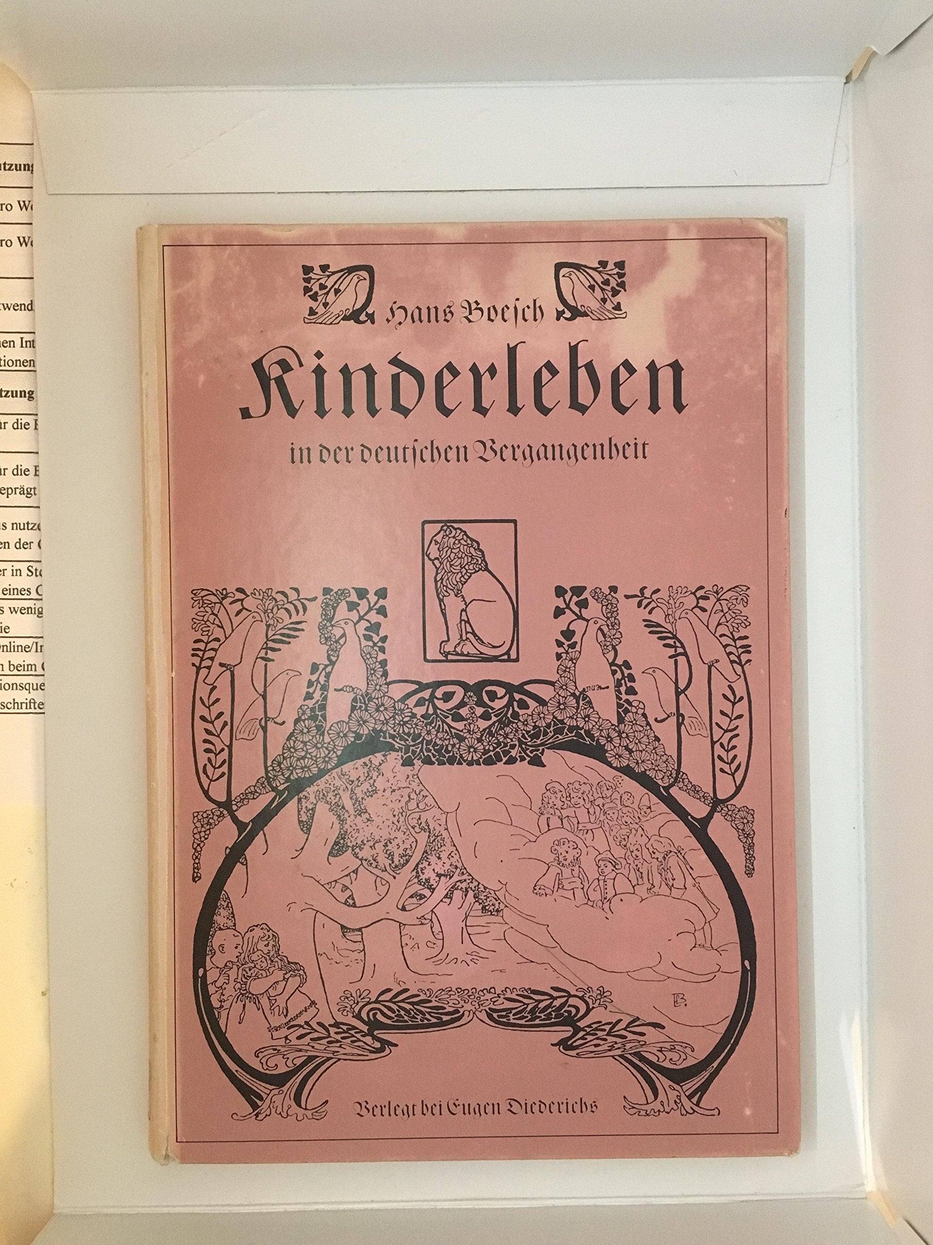 Kinderleben in der deutschen Vergangenheit. ( Monographien zur deutschen Kulturgeschichte, 5) Social Sciences