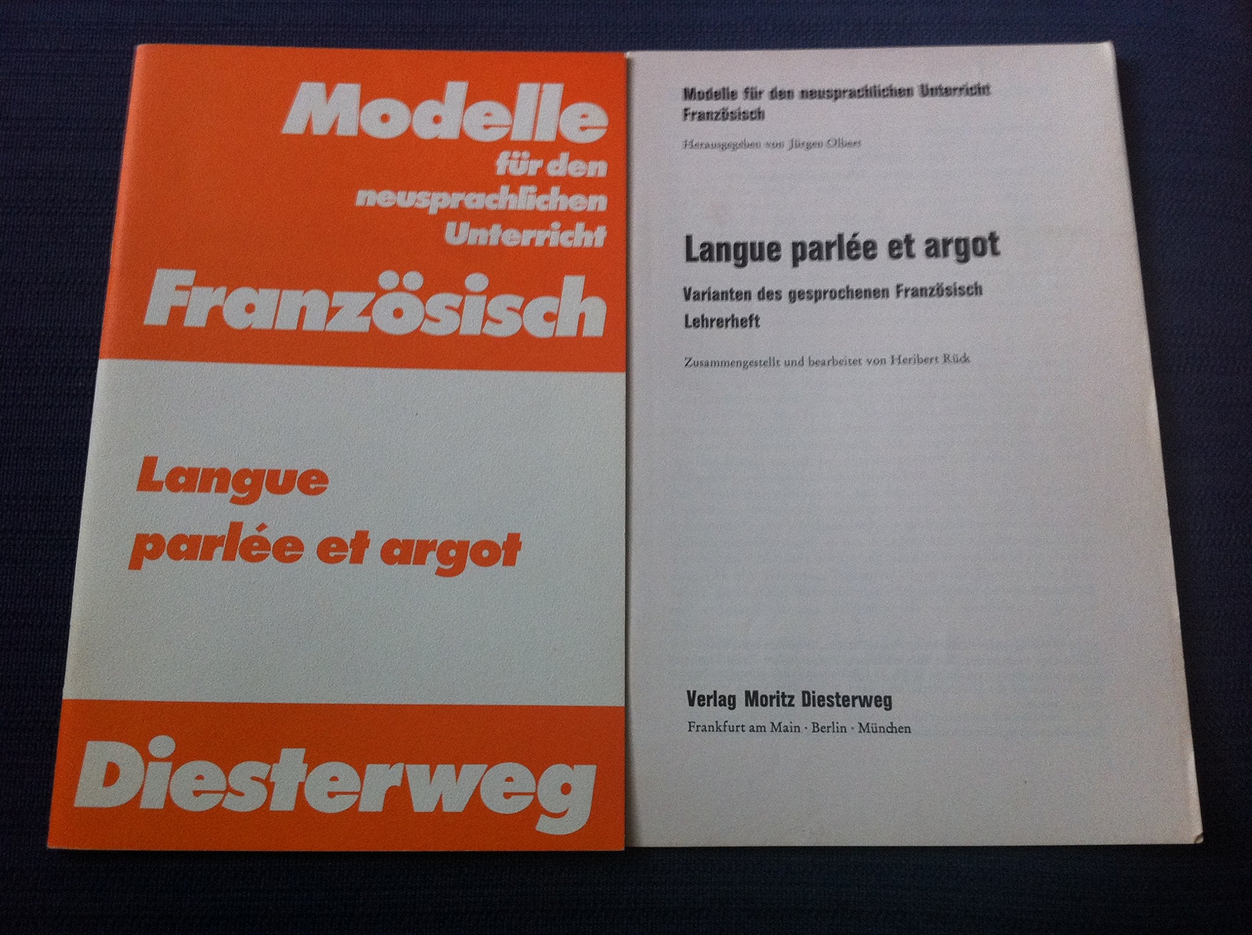 Langue parlée et argot: Varianten des gesprochenen Französisch (Modelle für den neusprachlichen Unterricht - Französisch: Materialien für die Sekundarstufe II) Books