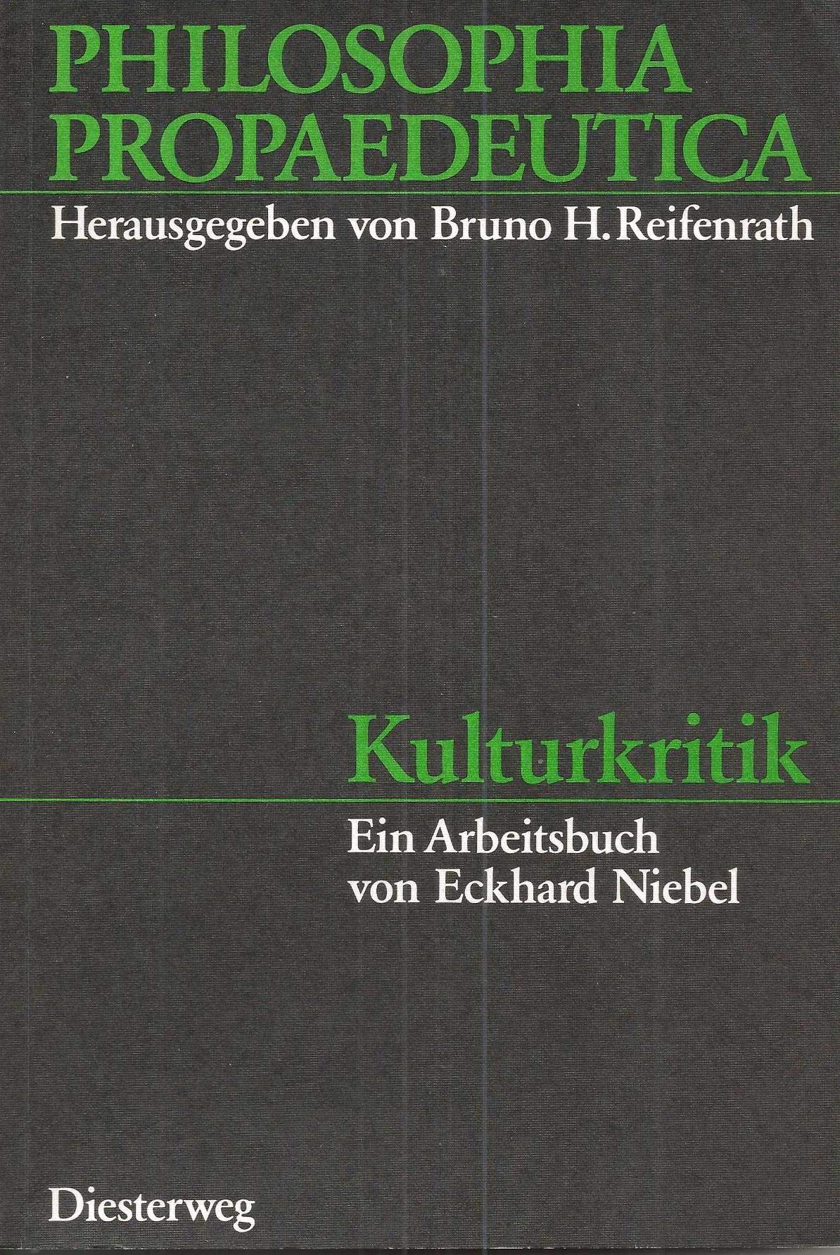 Kulturkritik: Ein Arbeitsbuch (Philosophia Propaedeutica: Arbeitsbücher Philosophie für die Sekundarstufe II) Books