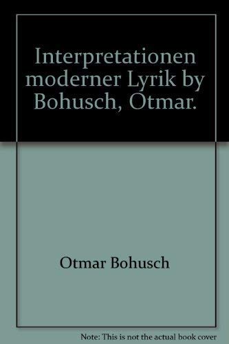 Product Image: Interpretationen moderner Lyrik.