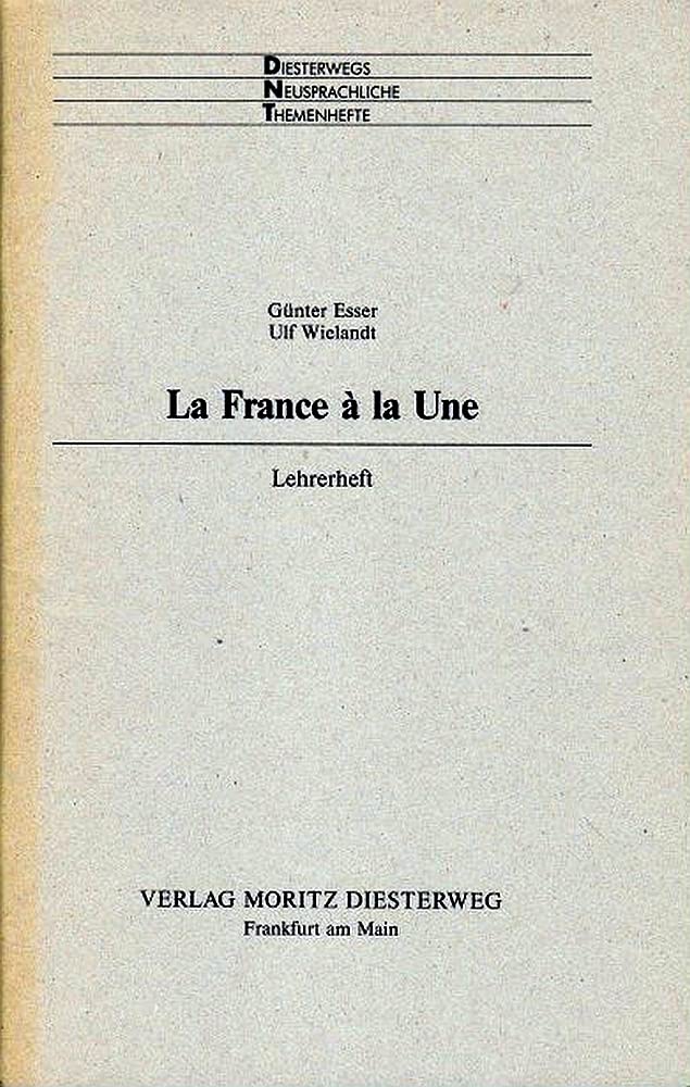 La France à la Une: Livret du professeur book