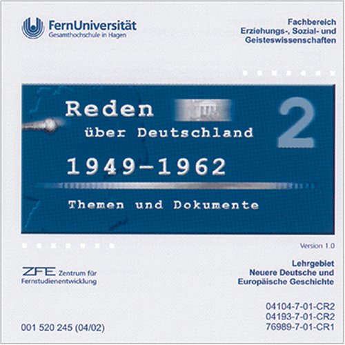 1949-1962, Version 1.0,1 CD-ROM: Themen und Dokumente. Für Windows ab 98/NT 4. Fernuniversität Hagen: Fachbereich Erziehungs-, Sozial- und Geisteswissenschaften Hobbies & Leisure