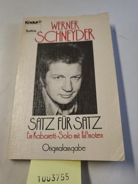 Satz für Satz: Ein Kabarett-Solo mit Fussnoten (Knaur Taschenbücher. Humor) Books