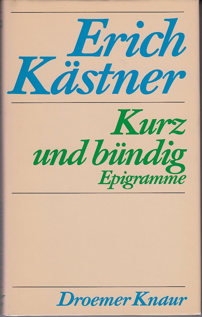 Kurz und bündig. Epigramme ( 1950) Books