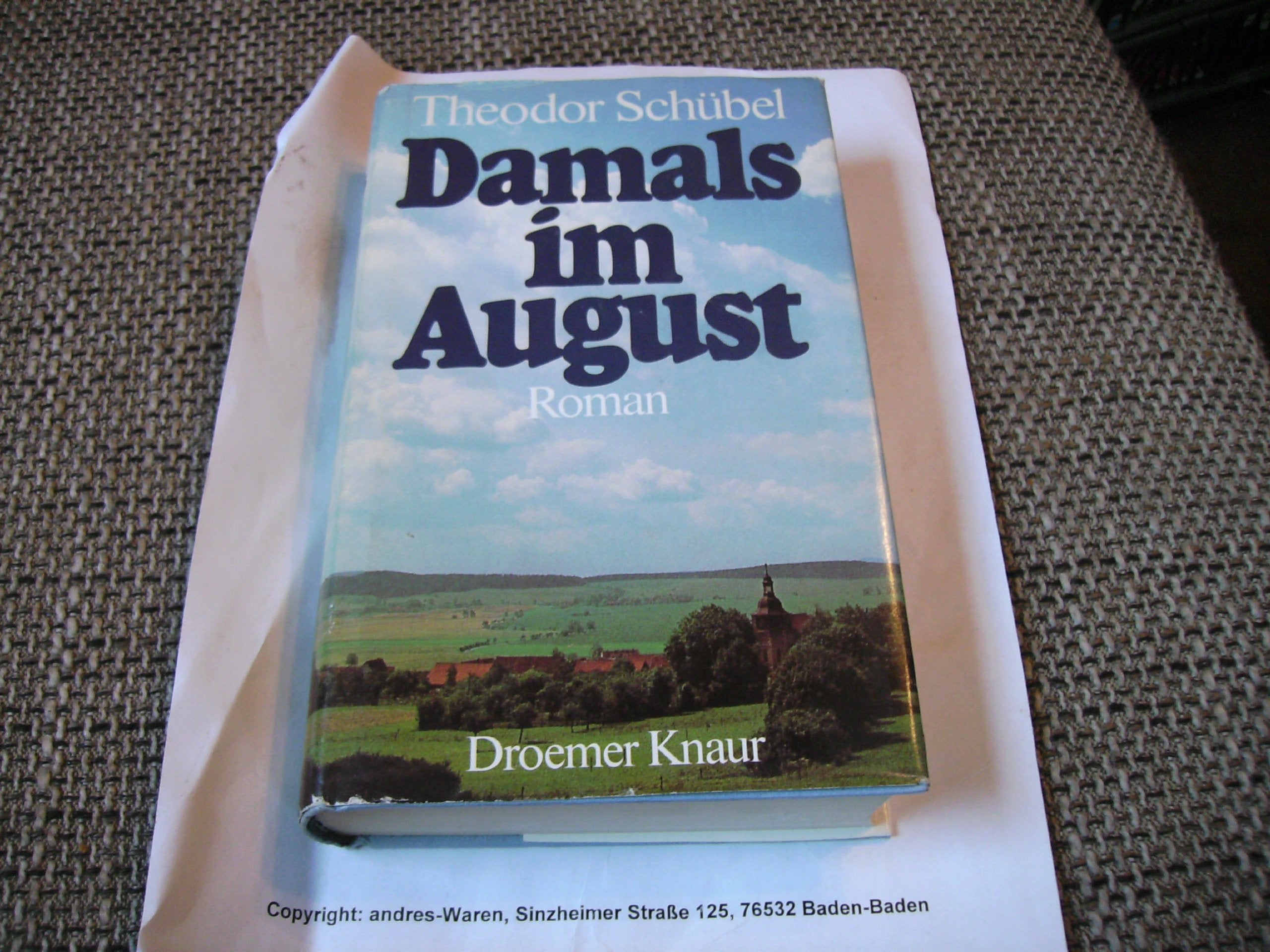 Product Image: Damals im August