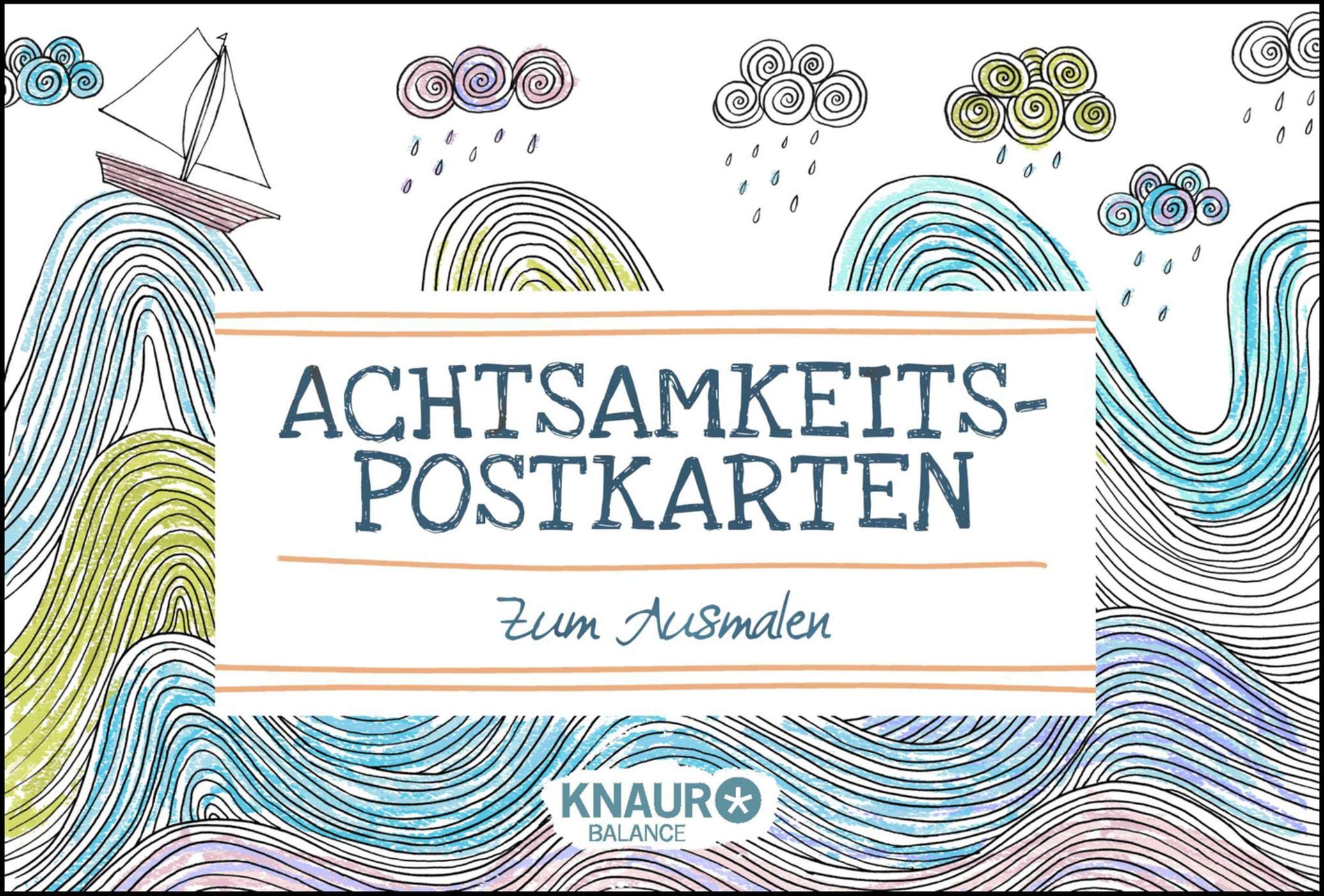 Achtsamkeits-Postkarten zum Ausmalen Hobbies & Crafts