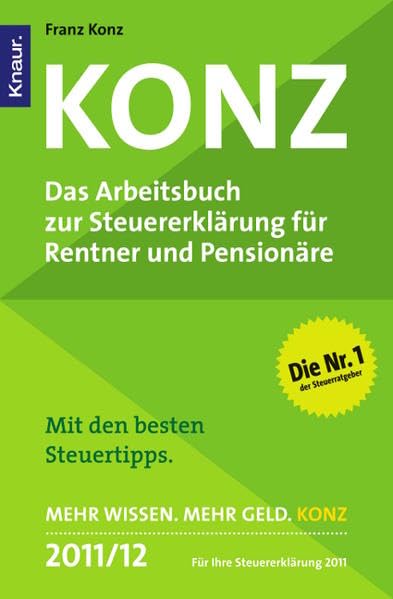 Konz: Das Arbeitsbuch zur Steuererklärung für Rentner und Pensionäre Law
