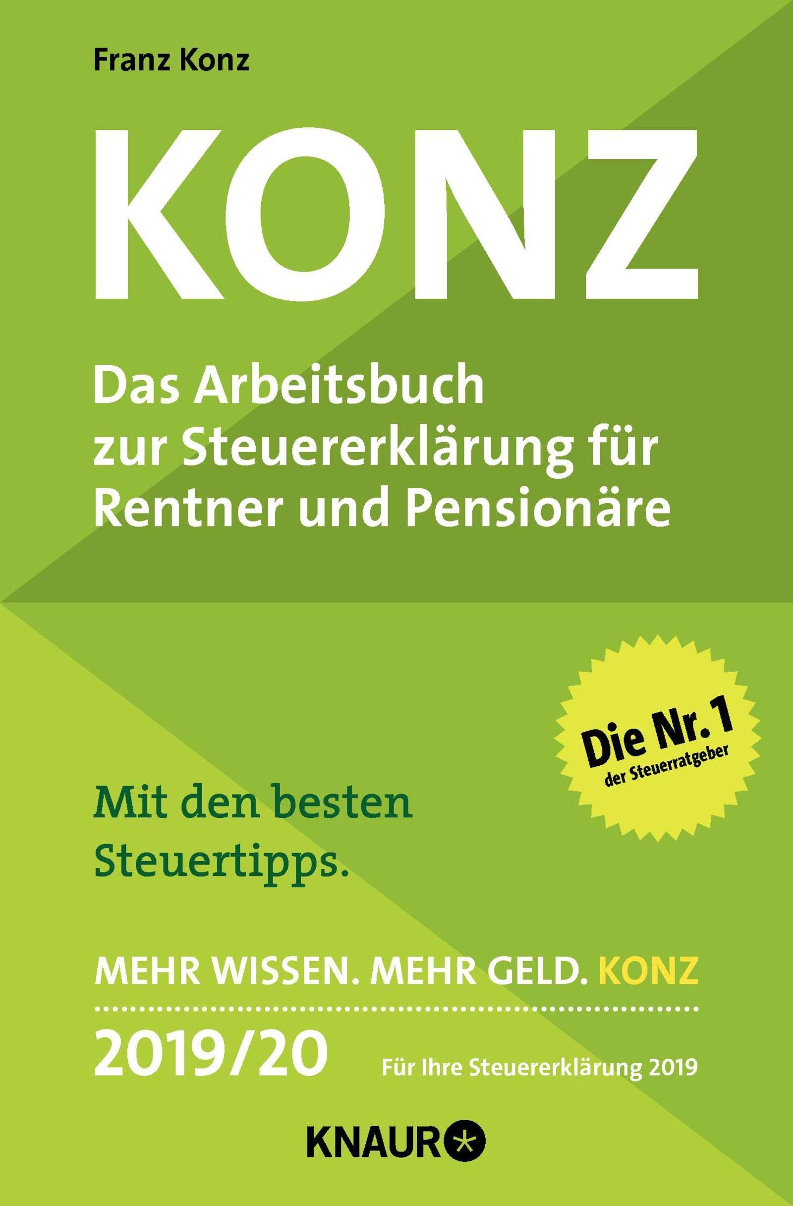 Konz: Das Arbeitsbuch zur Steuererklärung für Rentner und Pensionäre Law