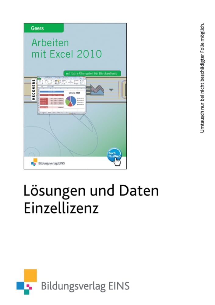 Arbeiten mit Excel 2010: CD-ROM mit Lösungen und Daten zum Buch Einzellizenz Study Guides