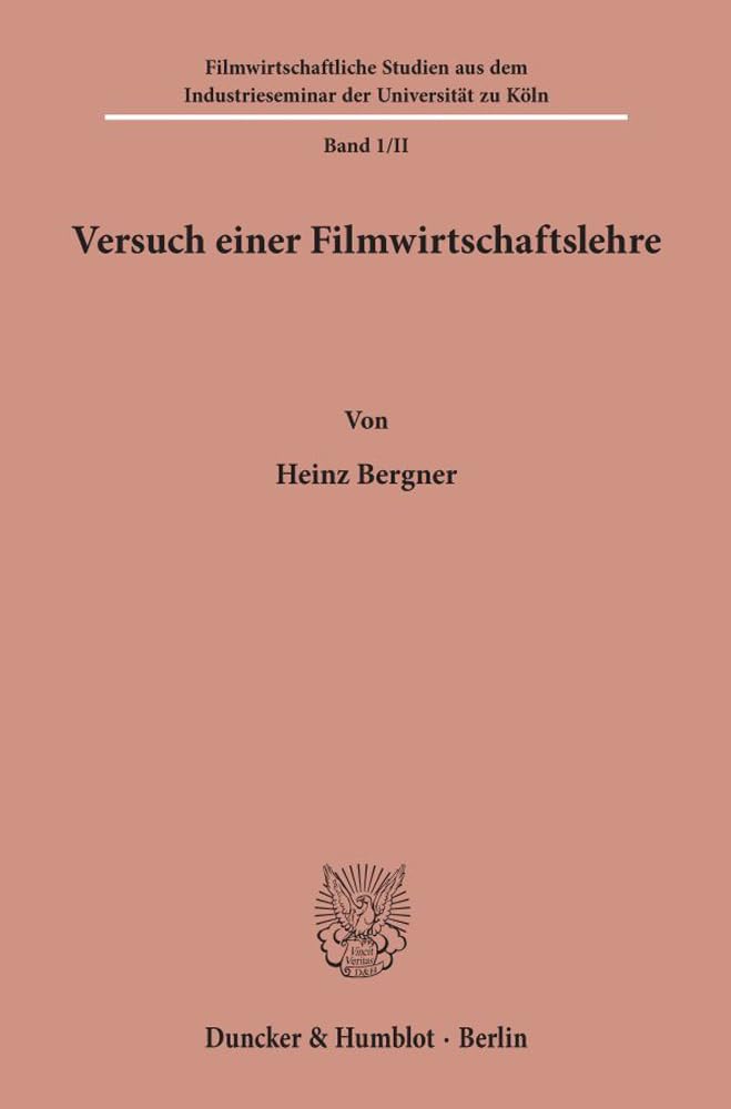 Versuch einer Filmwirtschaftslehre. Law