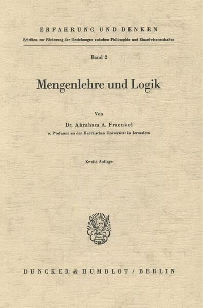 Mengenlehre und Logik. (Erfahrung und Denken, Band 2) Philosophy