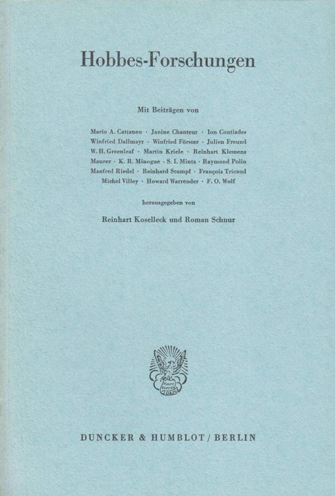 Hobbes-Forschungen. Law