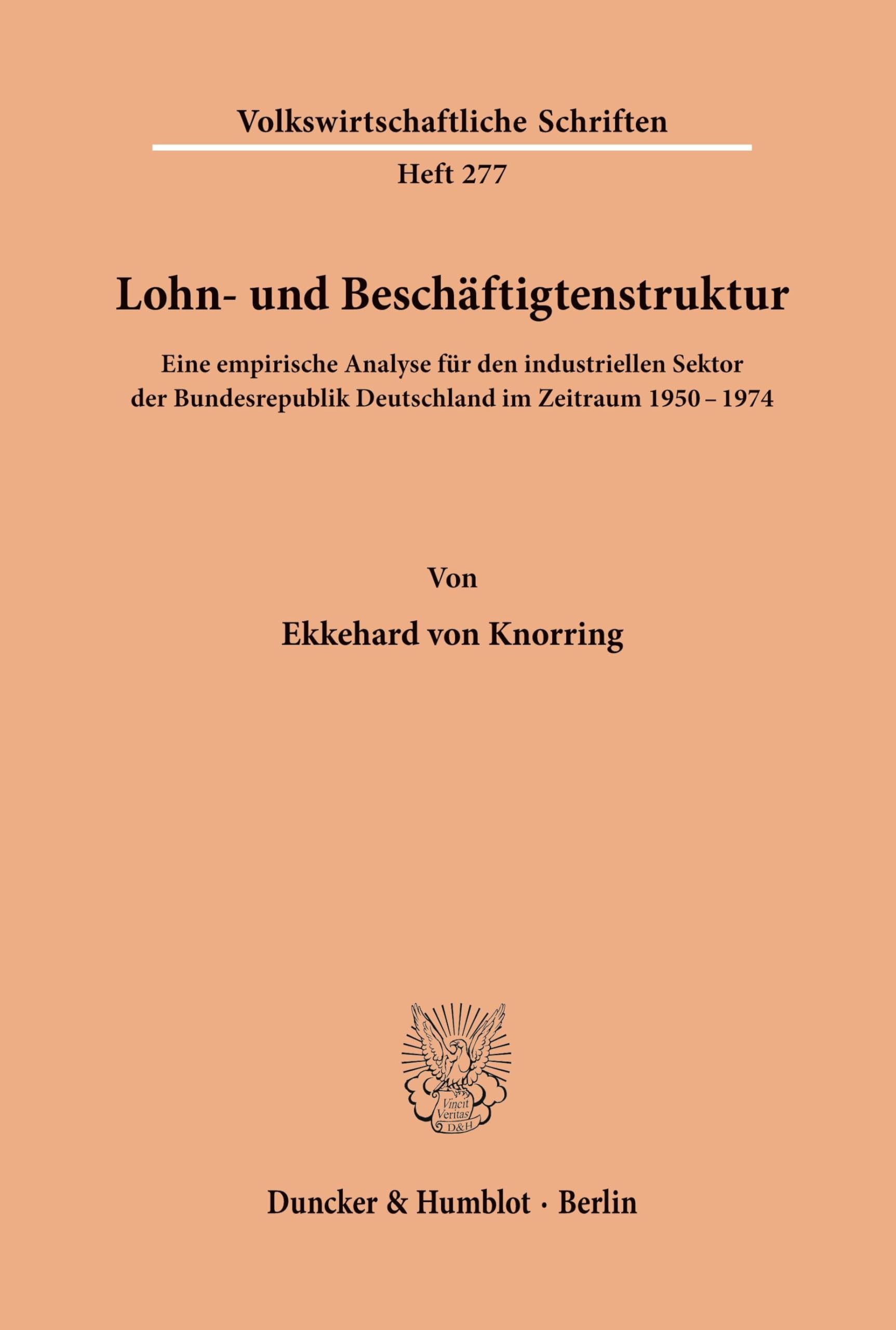 Lohn- und Beschäftigtenstruktur. Law