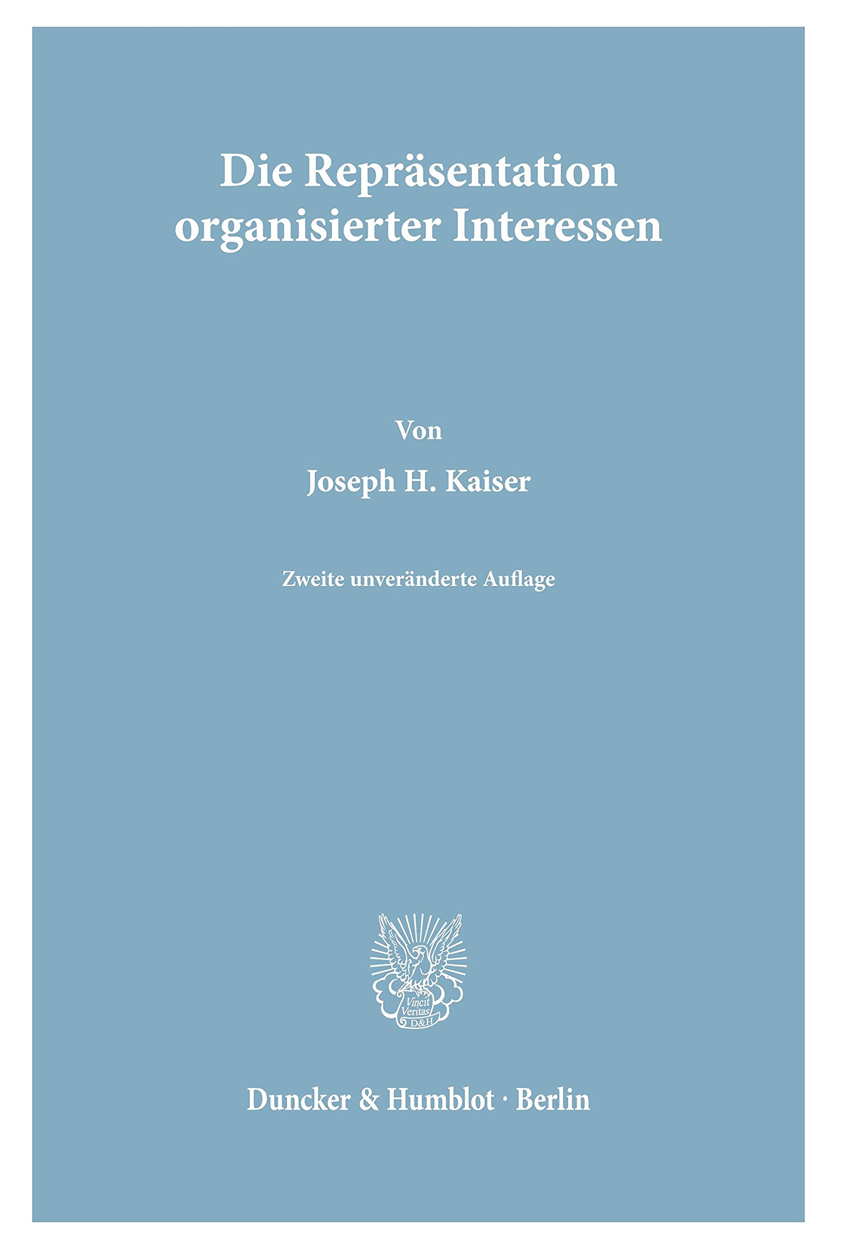 Die Repräsentation organisierter Interessen. Law