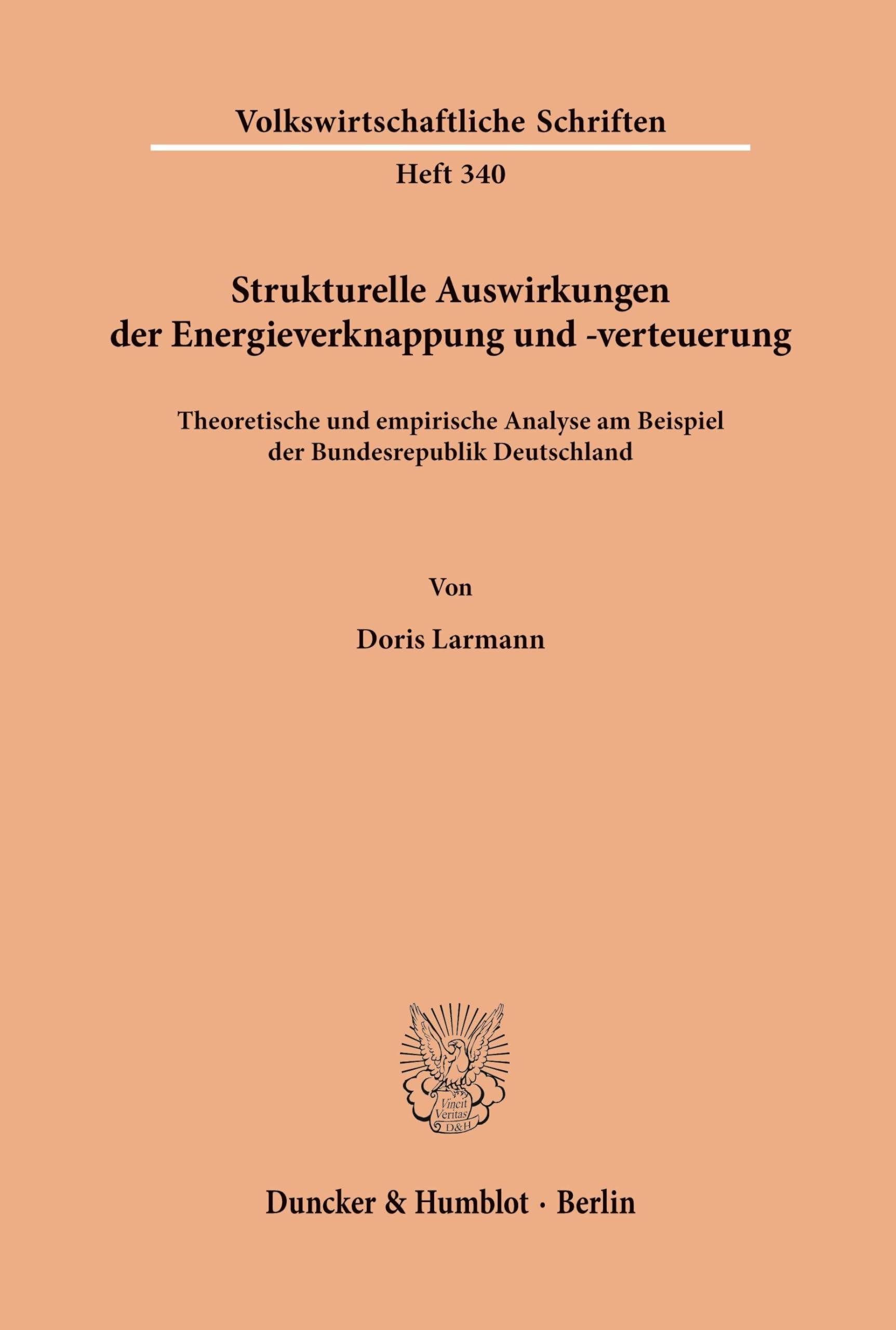 Strukturelle Auswirkungen der Energieverknappung und -verteuerung. Law
