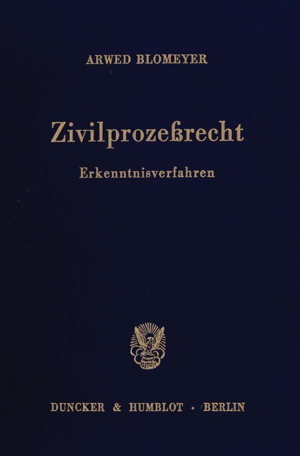Zivilprozeßrecht.: Erkenntnisverfahren. Law