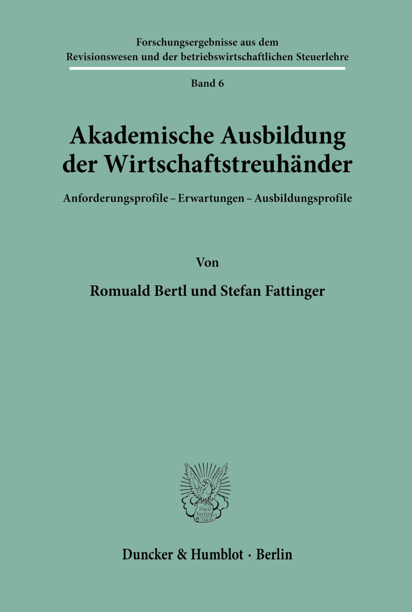 Akademische Ausbildung der Wirtschaftstreuhänder. Law