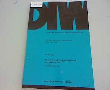 Produktion und Produktionsfaktoren für Ostdeutschland. Law