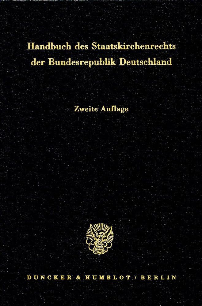 Handbuch Des Staatskirchenrechts Der Bundesrepublik Deutschland book
