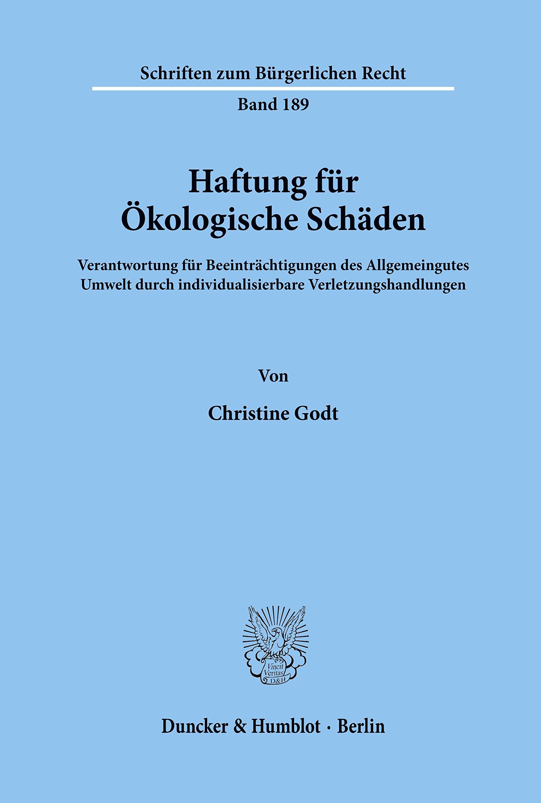 Haftung für ökologische Schäden. Law