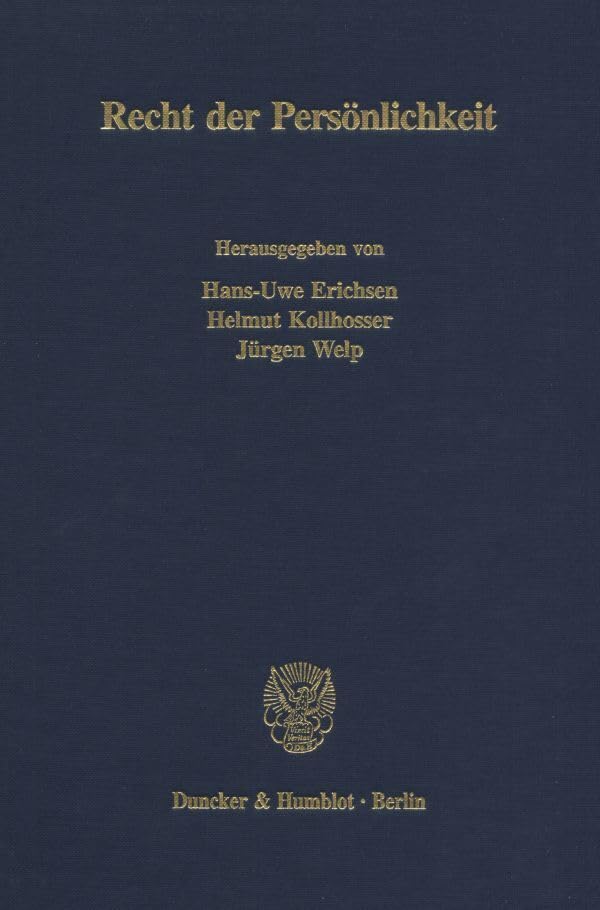 Recht der Persönlichkeit. (Münsterische Beiträge zur Rechtswissenschaft) Law