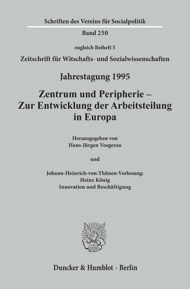 Zentrum und Peripherie - Zur Entwicklung der Arbeitsteilung in Europa. Law