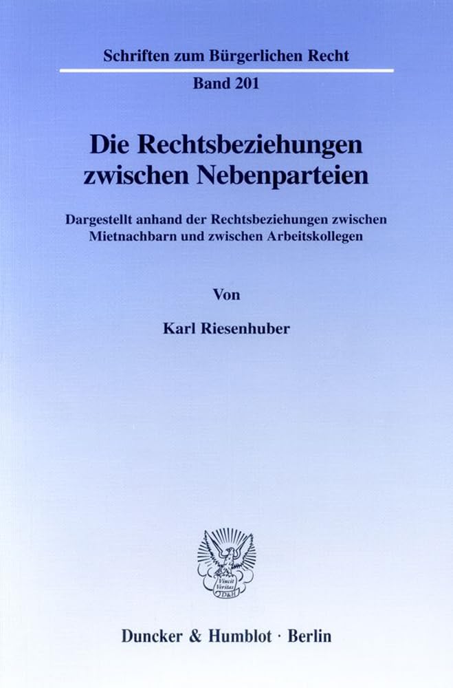 Die Rechtsbeziehungen zwischen Nebenparteien. Law