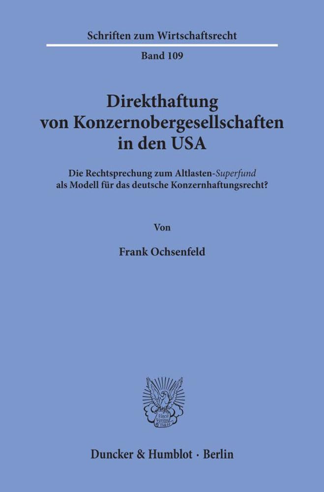 Direkthaftung von Konzernobergesellschaften in den USA. Law