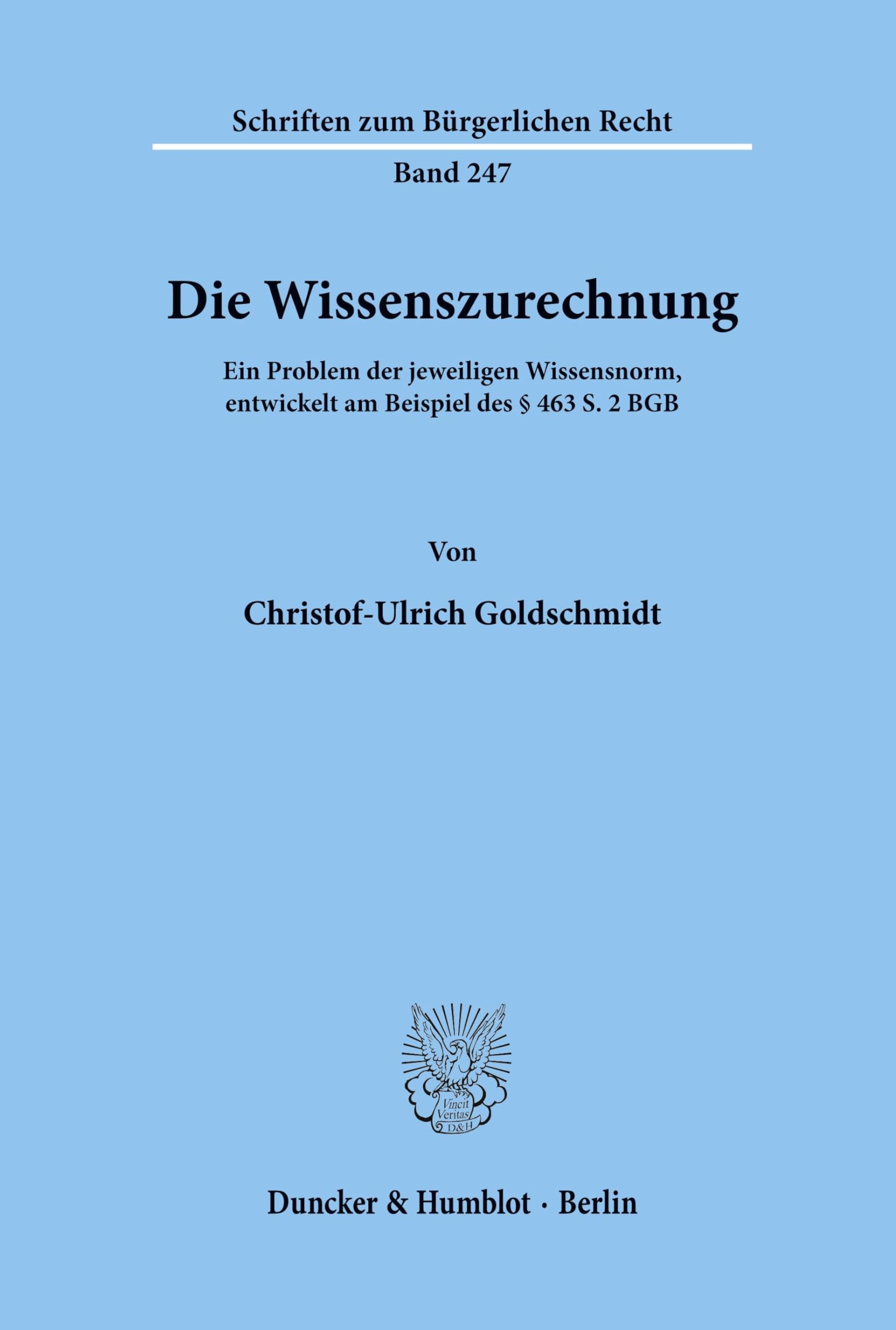 Die Wissenszurechnung. Law