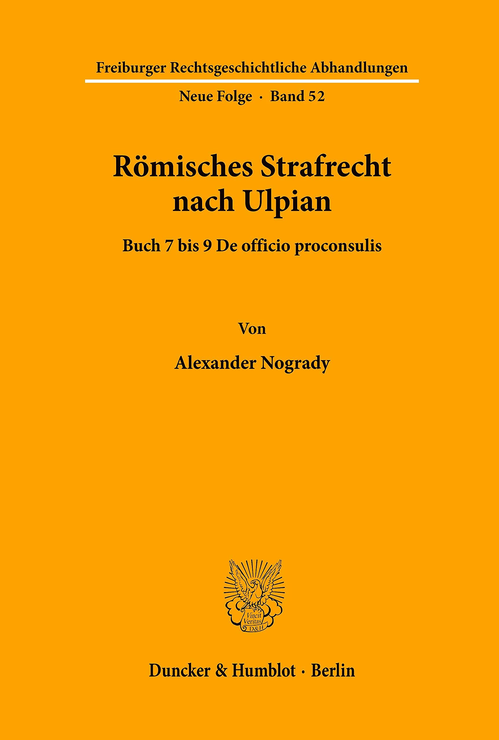 Römisches Strafrecht nach Ulpian. Law