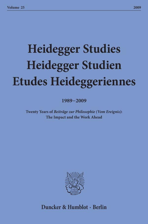 Twenty Years of Beitrage Zur Philosophie Vom Ereignis: The Impact and the Work Ahead book