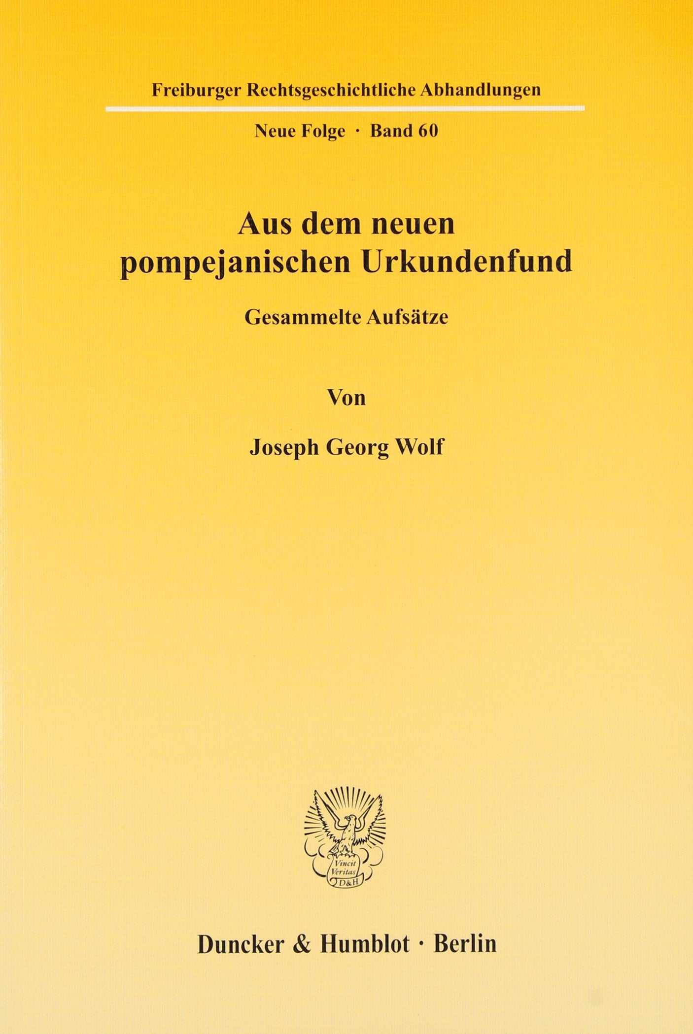 Aus dem neuen pompejanischen Urkundenfund. Law