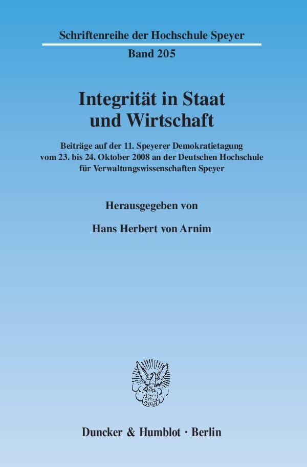 Integrität in Staat und Wirtschaft. Law