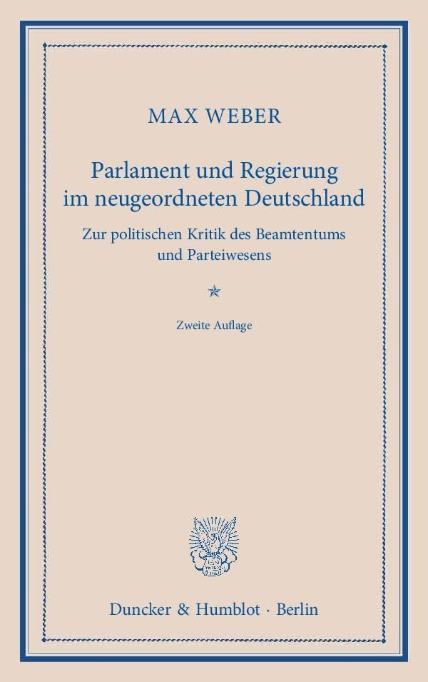 Parlament und Regierung im neugeordneten Deutschland. Law