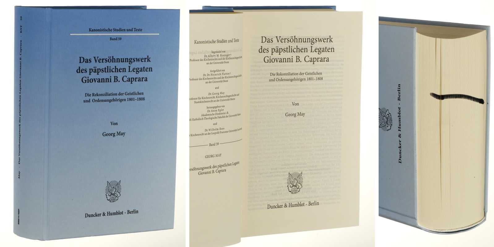 Das Versöhnungswerk des päpstlichen Legaten Giovanni B. Caprara. Law