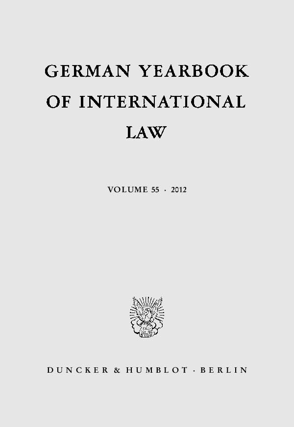 German Yearbook of International Law 2012/ Jahrbuch Fur Internationales Recht 2012 book