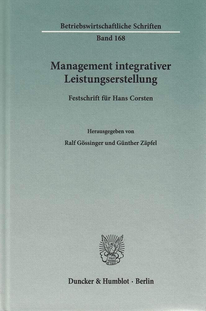 Management integrativer Leistungserstellung. Law